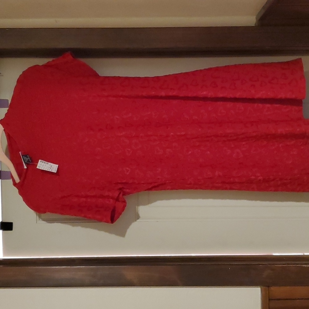 Limited Too Red Heart Print Dress